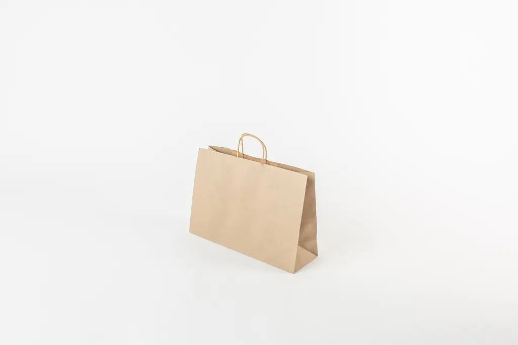 BOLSA 42X32X13 C- MANIJA TORNEADA MARRÓN