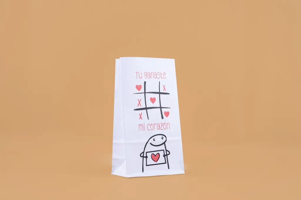 BOLSA 16X28X8 LOVE N° 1 BLANCA
