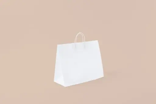 BOLSA 41X32X16 C- MANIJA TORNEADA - DOBLE BLANCO