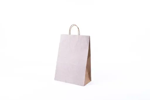 BOLSA 28X40X15 LOVE N°3 C- MANIJA TORNEADA MARRÓN