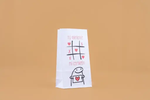 BOLSA 16X28X8 LOVE N° 1 BLANCA